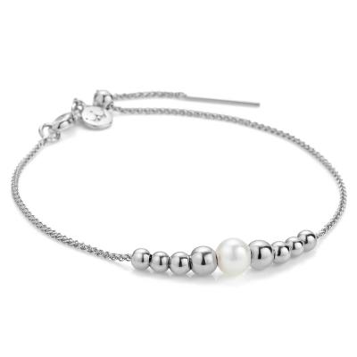 China CLASSIC Custom Fashion 925 Sterling Silver 7.5-Inch Bead Bracelet For Women's Gifts for sale