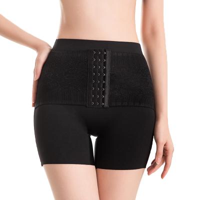 China Antibacterial High Waisted Breasted Corset Shorts Tummy Control Body Shaper Yoga Pants for sale