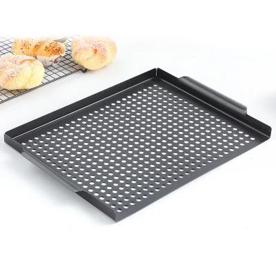 China Private Label Rectangular Oven Pizza Tray For Baking Easily Cleaned Non-Stick Coating Custom Cake Tray for sale