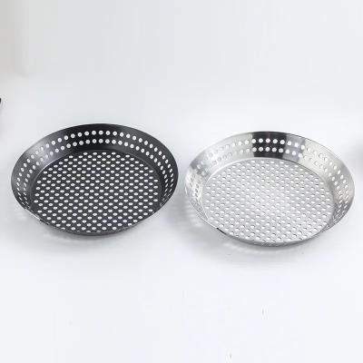 China Easily Cleaned Outdoor Cooking Pan BBQ Grill Tray Food Grade Flat Frying Pan for sale