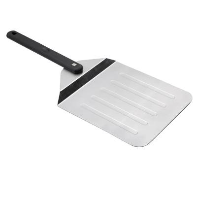 China Easily Cleaned Outdoor Picnic Kitchen Tools Pizza Spatula Skin Peel Camping Folding Stainless Steel Handle Pizza for sale