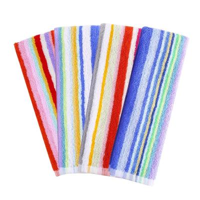 China Stripe 100% cotton terry towel with colorful stripe for sale