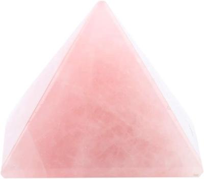 China China 1.5inch Rose Quartz Pyramid Carved Natural Chakra Healing Crystal Reiki Stone Gemstone Radiation Deflection Home Decor Gift Deco for sale