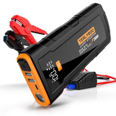 China KAICHEN 12v passenger car power station car jump starter 2000a pack powerbank portable car and trucks with compressor for sale