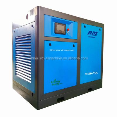 China Discount lubricated! ! ! 75kw 100hp Oil Inject Ready Air Cooling Screw Air Compressor Stock for sale