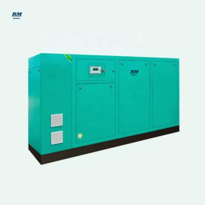 China Lubricated 2.5bar Screw Air Compressors For Dry Cement Powder Double Ribbon Mixer for sale