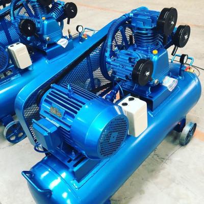 China 3phse 125psi 2hp 3ph piston lubricated air compressor with 250L air tank for gas station MOQ 1unit for sale