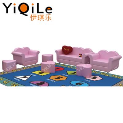 China Pink Sectional Sofa Kids Princess Sofa Indoor Soft Sofa Kid Furniture for sale