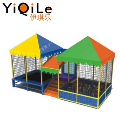 China With Protective Net Outdoor Kids Trampoline Pool Ball Trampoline Bed Amusement Indoor Beds For Kids for sale