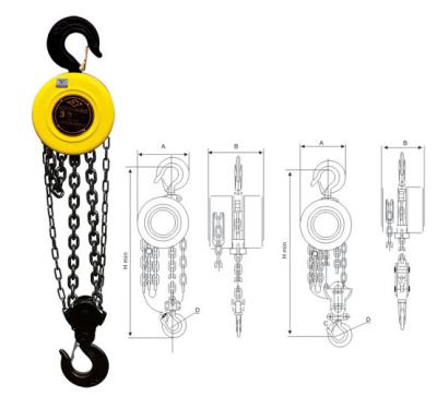 China Cheap Construction Crane Goods From China 5 Ton Manual Chain Pulley Block With G80 Chain for sale