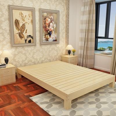 China EUROPEAN Simple Modern Solid Wood Bed Double Bed Pine Wood Bed For Kids And Adults for sale