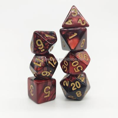 China DND /RPG Games factory wholesale dies bulk use for dnd die cut game red and black dies for sale