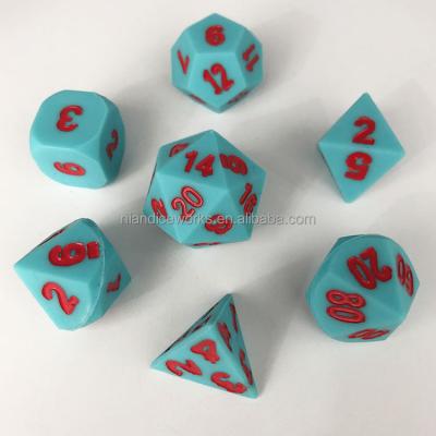 China Custom DND /RPG Games Silicone Fuzzy Dies Material Polyhedral Dungeons and Dragons Die Cut for sale