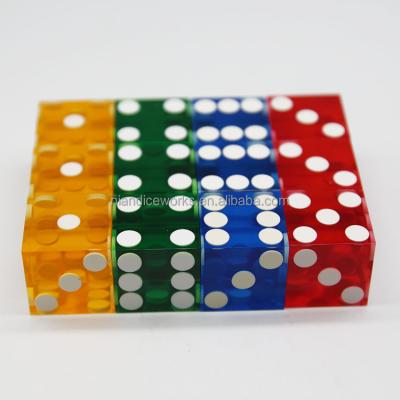 China Custom DND /RPG Games Precision Point D6 Die Cut Transparent Edge Resin Casino Dies for sale