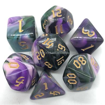 China DND /RPG Games Nian mtg game custom color polyhedral dice set for sale