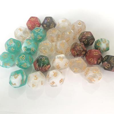 China DND /RPG Games Custom 12 Side Astrological Dice for sale