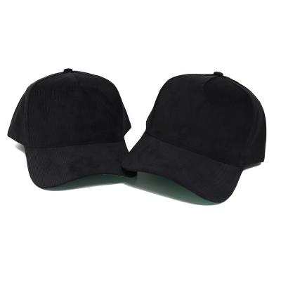 China Meidiney COMMON Custom 5 Panel Two Panel Two Tone Brim Hat Blank Corduroy Promotional Baseball Cap for sale