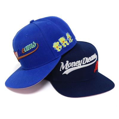 China JOINT wholesale fashionable flat brim caps hiphop street style hats outdoor unisex custom snapback hats for sale