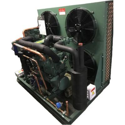 China oil free refrigeration air cooling two stage condensing unit for sale