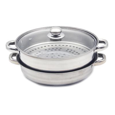 China Sustainable Cooking Set Factory Outlet Kitchenware Stainless Steel Steamer Stock Pot for sale