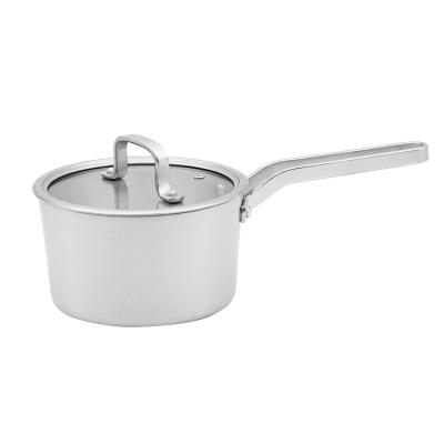 China Sustainable high quality 16cm 18cm 5 layers stainless steel 304 casserole dish cookware soup pot for sale