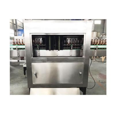 China Automatic Beverage Linear Type Recycle Glass Bottle Washing Machine And Label Remove Machine for sale