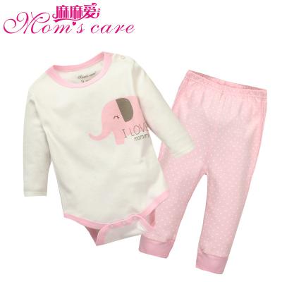 China New Antibacterial Baby Clothing Set Cotton Long Sleeve Bodysuit+ Pants Newborn Infant Clothes Outfits Set for sale