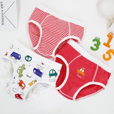 China Boy's 3/pcs girls underwear breathable children's cotton cartoon cotton children's brief underwear 3-8 years old for sale