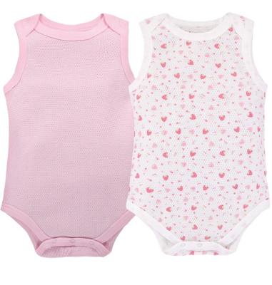 China 20000 new summer baby overalls sports style 2pieces 100%cotton breathable bodysuit baby mesh sleeveless jumpsuit for sale