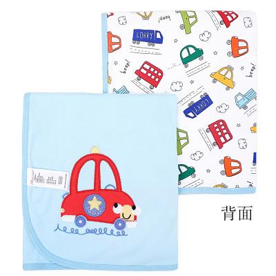 China Momscare Double Layers 100%cotton Anti-pilling Baby Wrap Blanket Knitted Blanket for sale