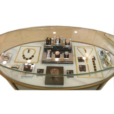 China Good Quality Classical High End Wrist Watch Window Glass Display Showcase Jewelry Rack Cabinet for sale