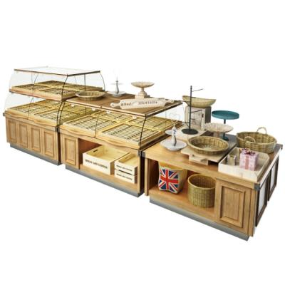 China Bread Shop Display Wood Furniture Eco - Friendly Fixture Counters Design for sale