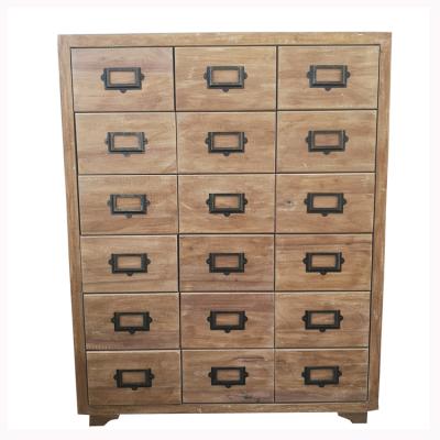 China Multiple Hospital Cabinet Drawers Marked Wooden Antique Cabinet Doors With Handle for sale