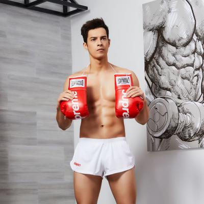 China Best Selling Double Layer Breathable Shorts Mens Fitness Sports Custom Cotton Boxers Underwear for sale