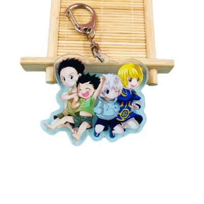 China HUNTER X HUNTER Nigeria Freecss Plastic Double Sided Pendant Key Ring Toy Gift Anime Acrylic Figure Keychain Keyring Hisoka Zoldyck for sale