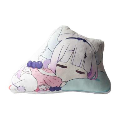 China Movie & TV Anime Kobayashi-san Chi No Maid Dragon Pillow Doll Toy KannaKamui Short Plush Stuffed Double Sided Pillow Toy Gift for sale