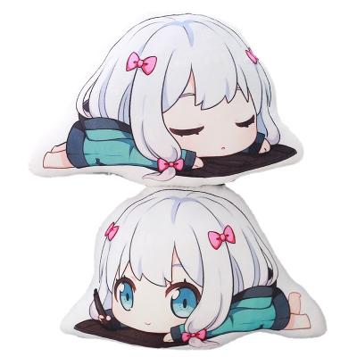 China Action Figure Cosplay Doll Izumi Sagiri Pillow Toy Eromanga Sensei Double Sided Pillow Soft Plush Toy Gift Anime Stuffed Animal for sale