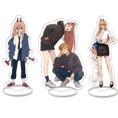 China Japanese Style Anime Stand Acrylic Figure Toy Chainsaw Man PVC Decoration Desktop Standing Model Toys Gifts Japan for sale