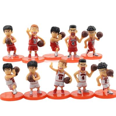 China 5 Pcs Japanese Style Anime Slam/Comic Toy 5 Fate Dip Stand Action Number Slamdunk Decoration Doll PVC Model Toy Gift for sale