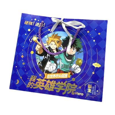 China Bag Toy With Postcard Poster Bookmark Pen Sticker Gifts of Toy Anime My Hero Academia Lucky Gift Bag Shopping Cartoon Hand for sale