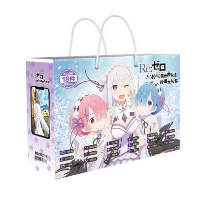 China Cartoon Toy Anime Re:Life in a Different World of Lucky Gift Collection Bag Toy Zero Include Postcard Poster Stickers Landmark Gift for sale