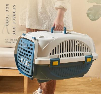 China Cat Carriers Pet Travel Transporter Transport Box Viable Portable Pet Cages Carriers for sale