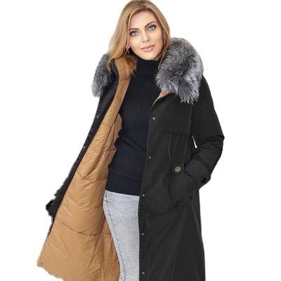 China FODARLLOY Women Winter Jacket Cotton Padded Warm Thicken Ladies Coat Long Coats Parka Womens Jackets for sale