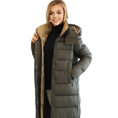 China FODARLLOY Factory direct supply lady cotton-padded jacket Europe and the United States women's cotton long thick puffer jacket for sale