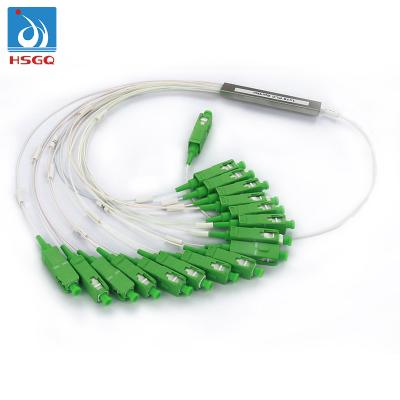 China New FTTH HSGQ Bare Fiber Optic Splitter 0.9mm Mini Splitter 0.9mm Fiber Optic Splitter 1X8 sc/apc 1x2 1*2 type PLC for sale