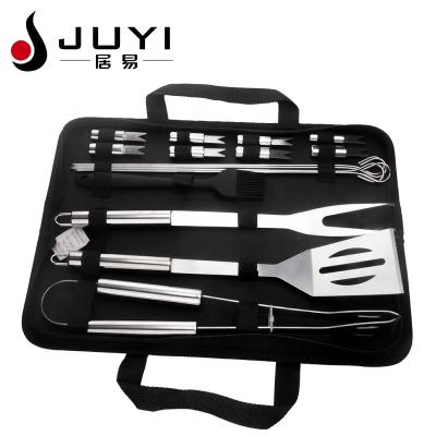 China Amazon Hot Sale 16pcs Easily Cleaned Barbecue Grill Tool Kit With Aluminum Box for sale