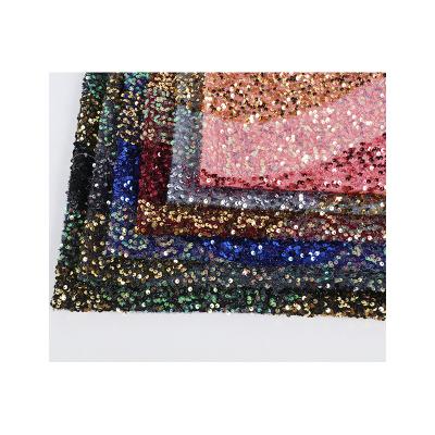 China Wholesale High Quality Abrasion Resistance Sequins Embroidered Fabric Stock Fabric In Textile Fabric Sequins for sale