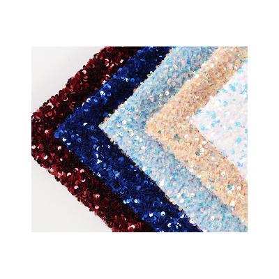 China Abrasion Resistance Factory Wholesale Price Concessions Embroidered Sequins Fabric Textile Dress Embroidered Sequins for sale