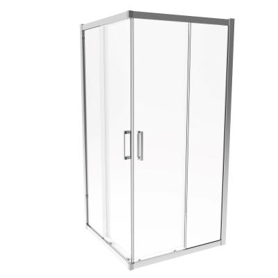 China Aluminio, color luz espejo, puerta corredera cuadrada, 1 fijo 1 mover en venta