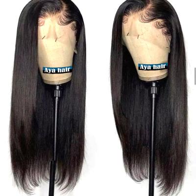 China Other Hot Selling  180% Density 24 26 28 30 Inch Straight Lace Front Wig Human Hair Wig For Black Women  Remy Brazilian Hair for sale